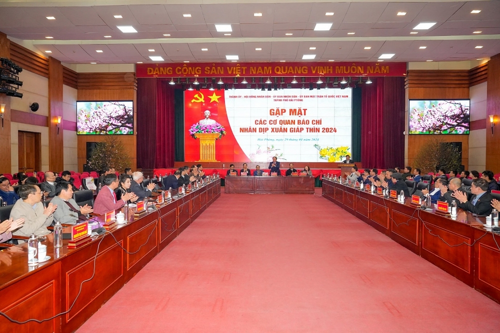 Thành phố Hải Phòng gặp mặt các cơ quan báo chí nhân dịp Xuân Giáp Thìn 2024