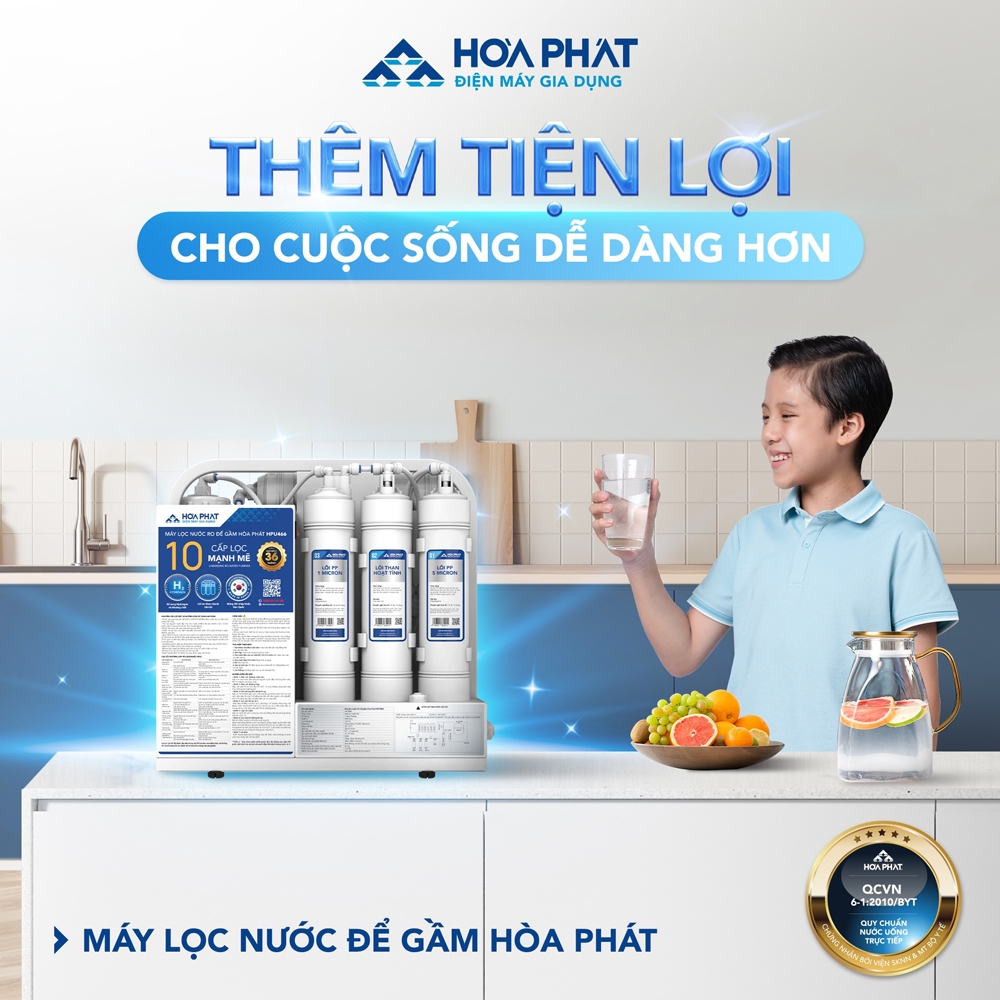 Hoà Phát ra mắt nhiều mẫu máy lọc nước mới dịp đầu năm