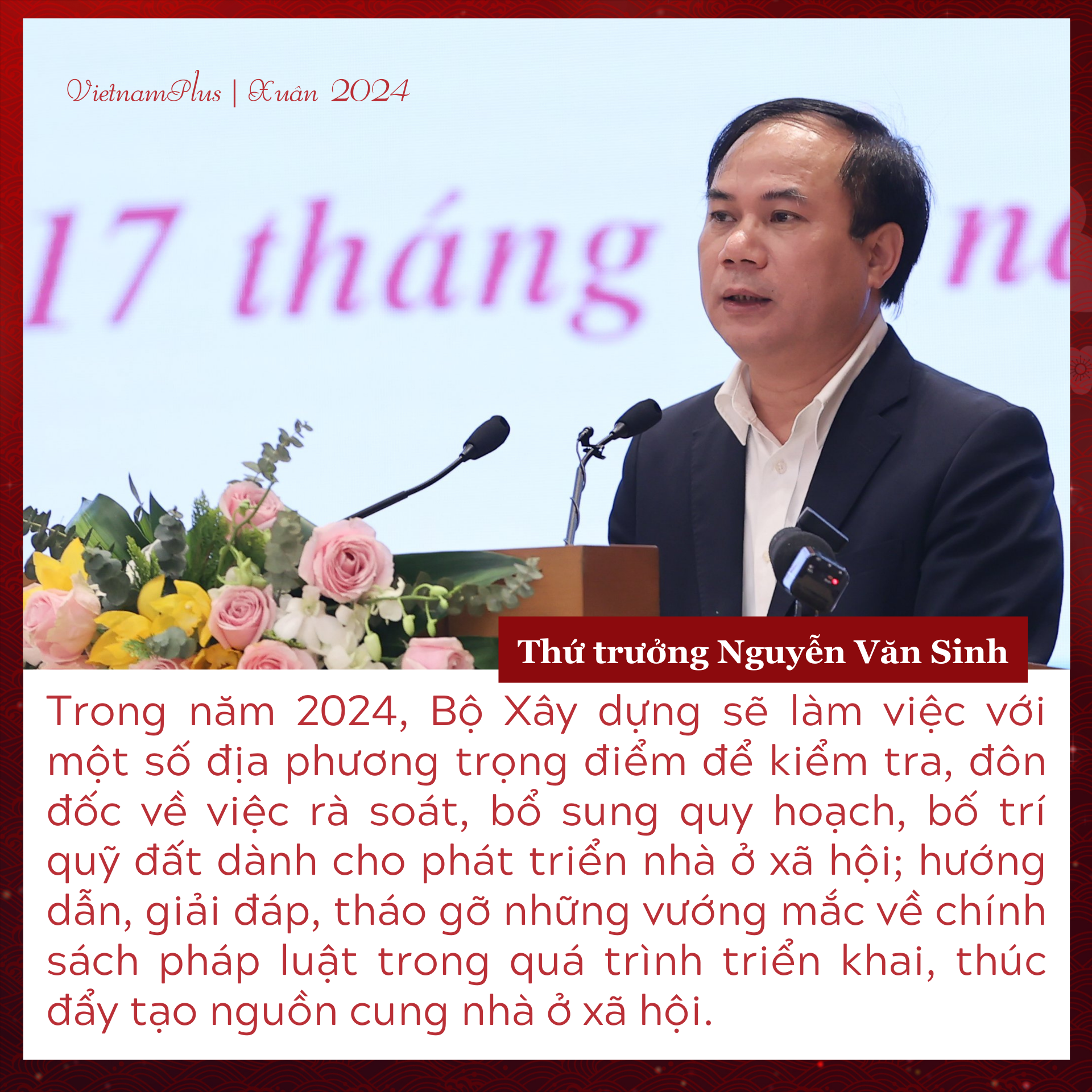 Thứ trưởng Bộ Xây dựng Nguyễn Văn Sinh: Vững vàng 