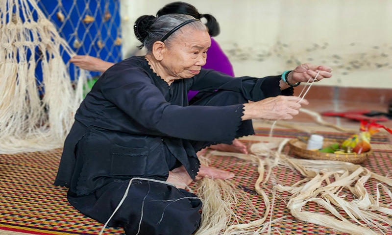 Nghề đan võng ngô đồng và làm nhà tre, dừa ở Quảng Nam là Di sản văn hóa phi vật thể quốc gia