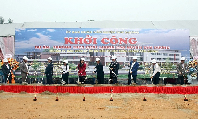 Vĩnh Phúc: Khởi công dự án trường THCS chất lượng cao huyện Tam Dương