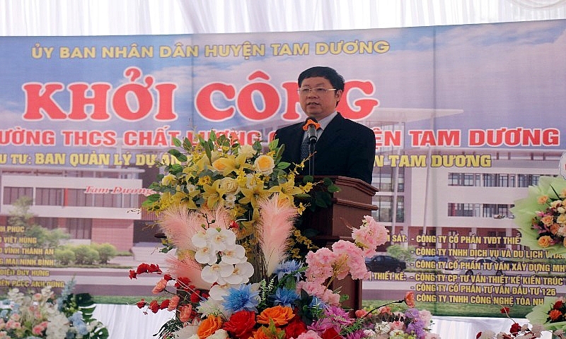 Vĩnh Phúc: Khởi công dự án trường THCS chất lượng cao huyện Tam Dương