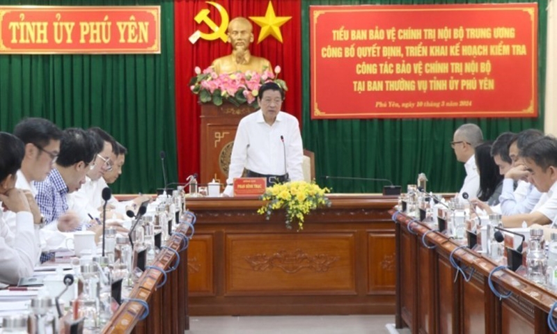 Tỉnh ủy Phú Yên cần quán triệt các Nghị quyết của Đảng về công tác nội chính