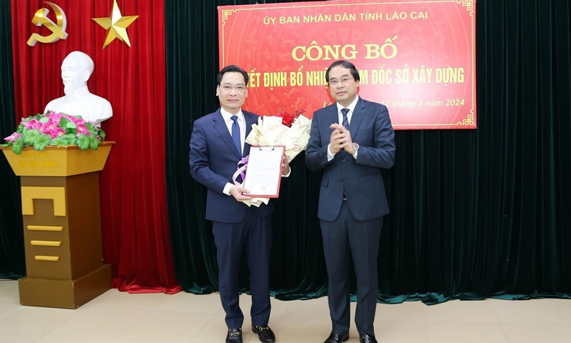 Lào Cai: Công bố Quyết định bổ nhiệm Giám đốc Sở Xây dựng