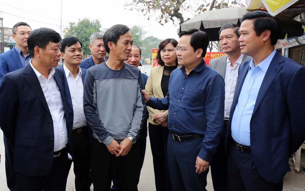 Bắc Ninh: Bí thư Tỉnh ủy kiểm tra tình hình thực hiện tại dự án ĐT.295B