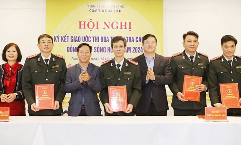 Thanh tra 9 tỉnh Đồng bằng Sông Hồng tổ chức ký giao ước thi đua năm 2024