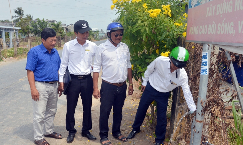 Tiền Giang: Mở 40 vòi nước ngọt hỗ trợ người dân vùng hạn mặn