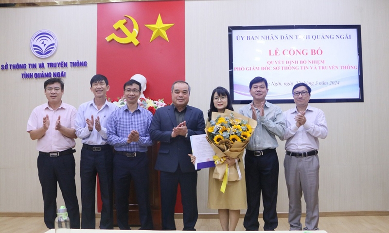 Bà Huỳnh Thị Thu Thủy giữ chức Phó Giám đốc Sở Thông tin và Truyền thông Quảng Ngãi