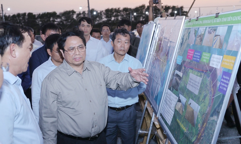 Thủ tướng khảo sát một số dự án trọng điểm tại Tiền Giang