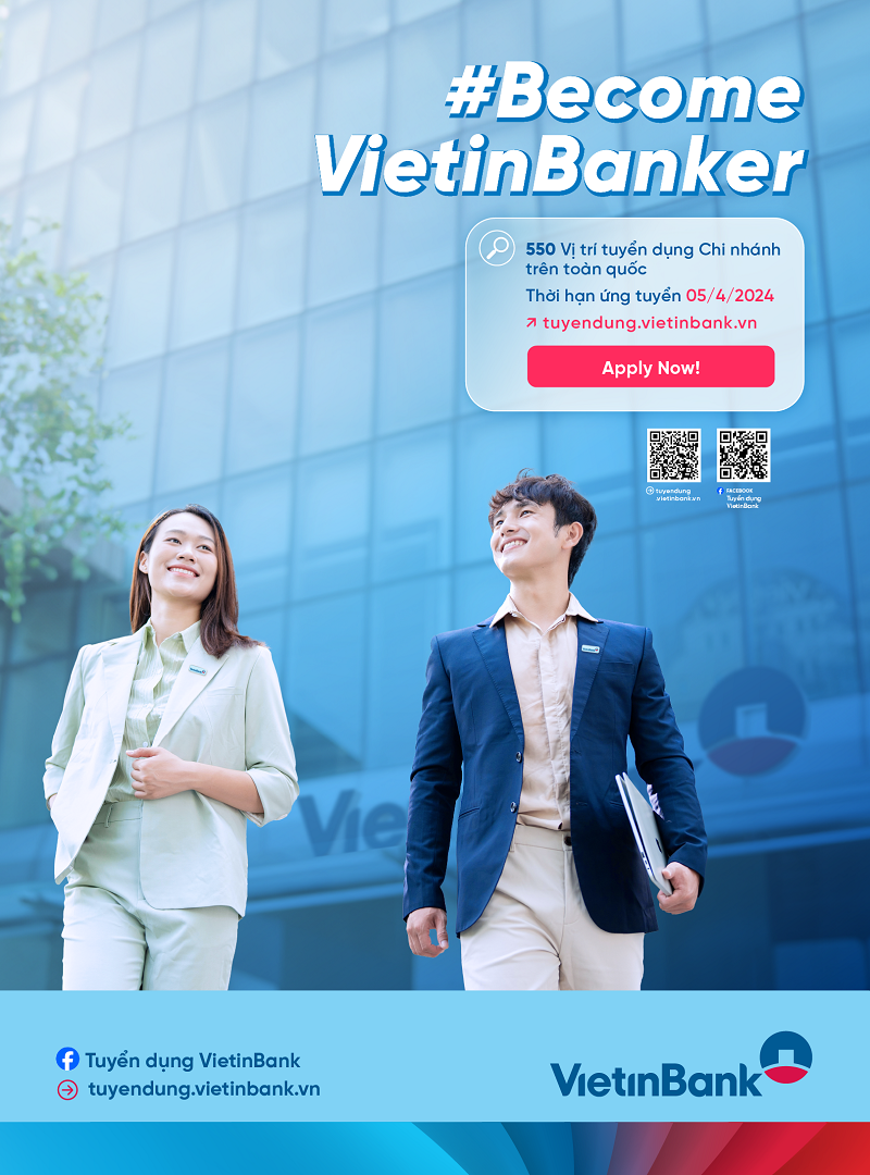 Ngân hàng VietinBank thông báo tuyển dụng