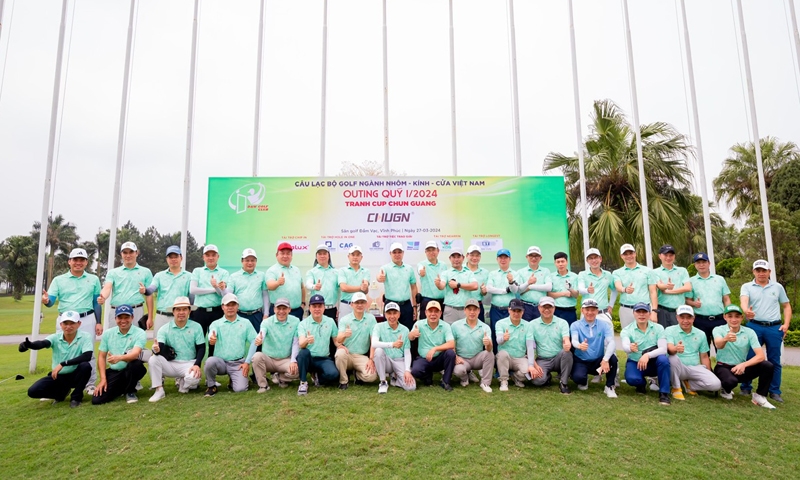 Giải Golf ngành nhôm – kính – cửa Việt Nam quý 1/2024 tranh Cup Chun Guang thành công tốt đẹp