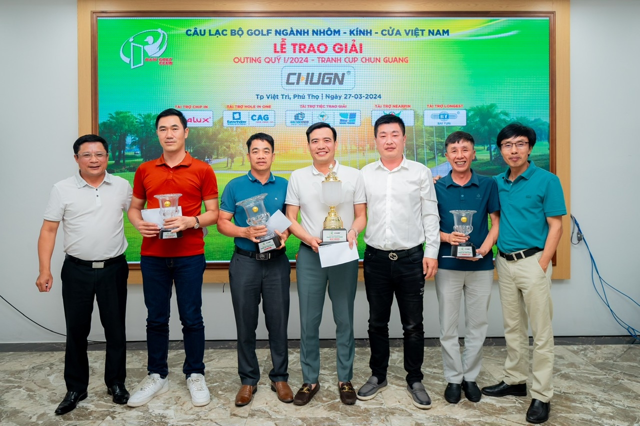 Giải Golf ngành nhôm – kính – cửa Việt Nam quý 1/2024 tranh Cup Chun Guang thành công tốt đẹp