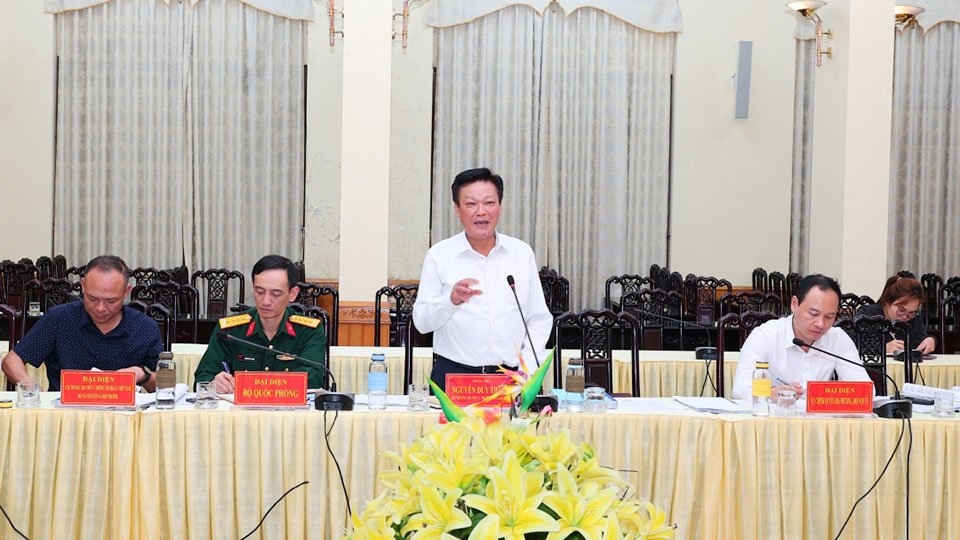 Đoàn công tác liên ngành của Trung ương làm việc với tỉnh Nam Định về khảo sát việc thực hiện sắp xếp đơn vị hành chính