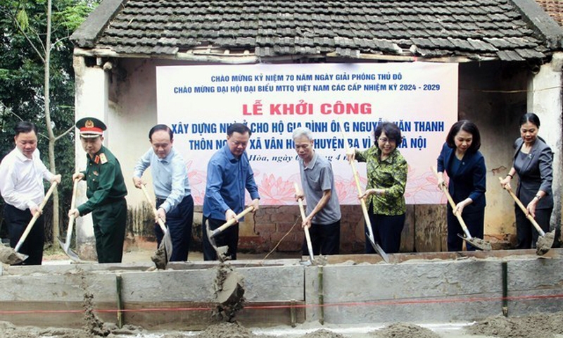 Hà Nội: Khởi công xây, sửa chữa 725 nhà ở cho hộ nghèo, cận nghèo
