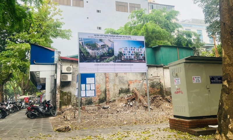 Hoàn Kiếm (Hà Nội): Người dân phản ánh nhiều bất cập tại dự án xây dựng trường Tiểu học Võ Thị Sáu