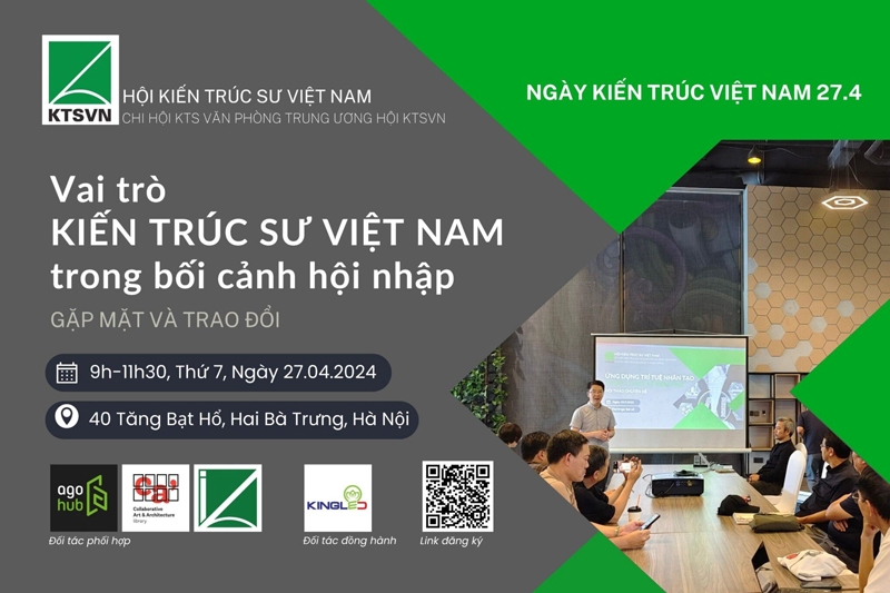 Thư mời gặp mặt và trao đổi chủ đề “Vai trò của kiến trúc sư Việt Nam trong bối cảnh hội nhập”