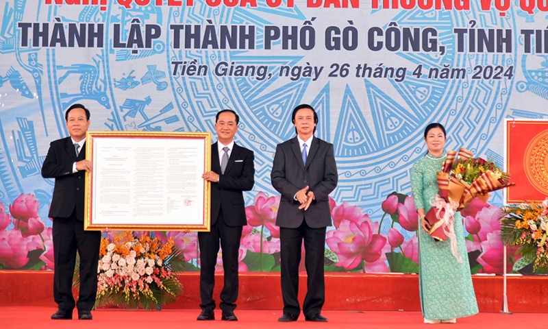 Tiền Giang: Thị xã Gò Công được công nhận thành phố từ ngày 1/5
