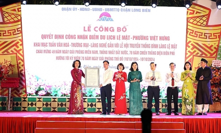 Long Biên (Hà Nội): Công bố Quyết định công nhận điểm du lịch làng Lệ Mật