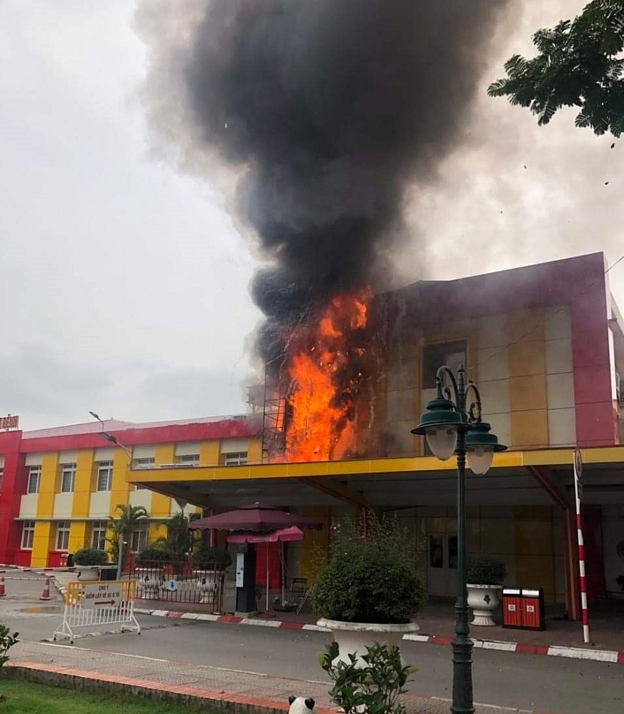 Hải Phòng: Dập tắt kịp thời đám cháy tại Bệnh viện Nhi Đức