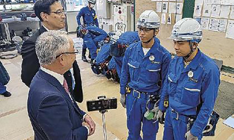 Japanese Electrical Construction Company Kandenko embraces specified skilled workers from the Philippines as full-time employees