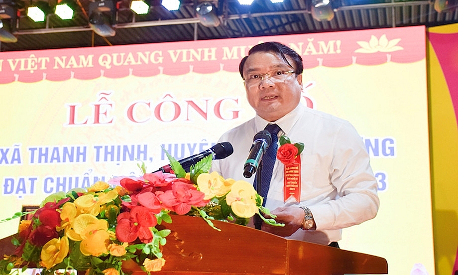 Thanh Chương (Nghệ An): Xã Thanh Thịnh đón Bằng công nhận xã đạt chuẩn Nông thôn mới