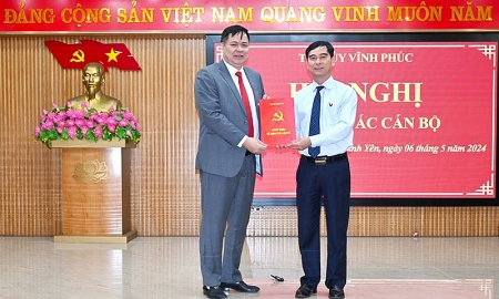 Vĩnh Phúc: Đồng chí Nguyễn Việt Phương được giao phụ trách Đảng bộ thành phố Vĩnh Yên
