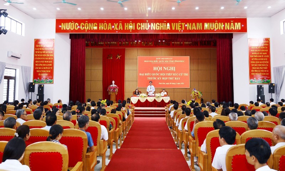 Vĩnh Phúc: Đoàn Đại biểu Quốc hội tỉnh tiếp xúc cử tri tại huyện Lập Thạch