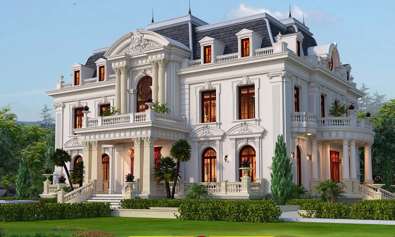 Top 100 mẫu thiết kế biệt thự 3 tầng tân cổ điển kiểu Pháp đẹp sang trọng đẳng cấp