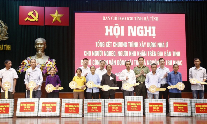 Bộ Công an hỗ trợ tỉnh Hà Tĩnh xây dựng 1.000 ngôi nhà cho người nghèo, người khó khăn