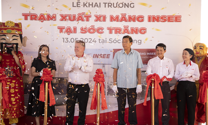 INSEE Việt Nam khánh thành trạm xuất xi măng có sức chứa 1.200 tấn tại Sóc Trăng