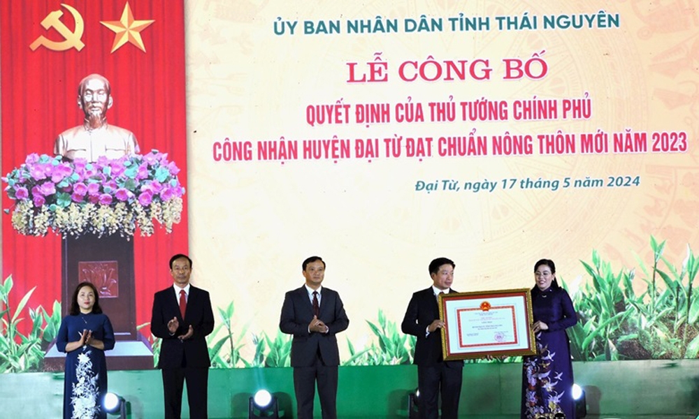 Đại Từ (Thái Nguyên): Công bố quyết định của Thủ tướng Chính phủ công nhận huyện đạt chuẩn nông thôn mới