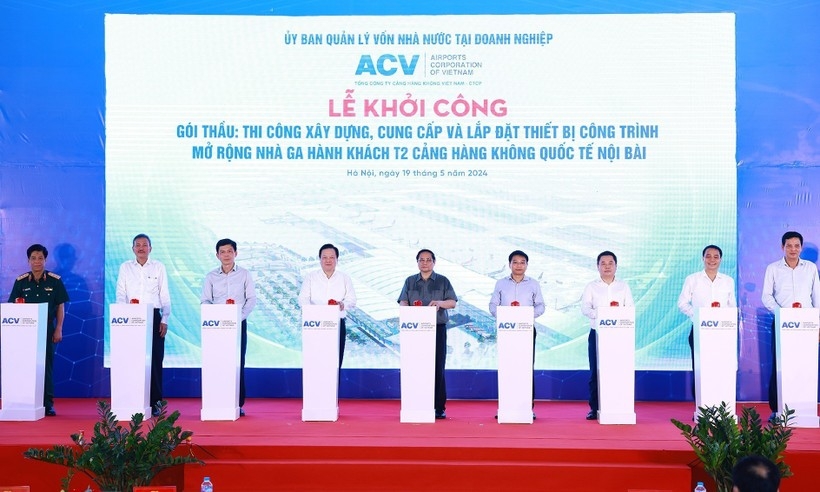 Khởi công mở rộng Nhà ga hành khách T2 Cảng Hàng không Quốc tế Nội Bài