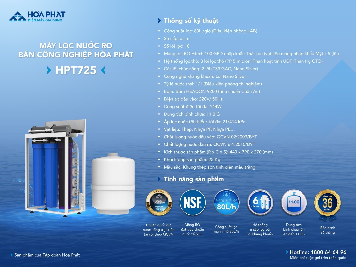 Điện máy gia dụng Hòa Phát ra mắt máy lọc nước RO bán công nghiệp