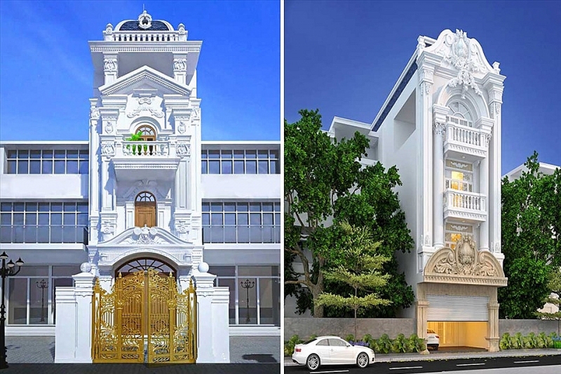 Top 100 mẫu thiết kế nhà phố tân cổ điển đẹp sang trọng đẳng cấp