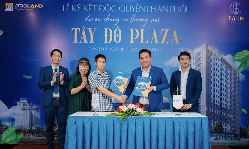 Broland Miền Tây ký kết độc quyền phân phối dự án chung cư thương mại Tây Đô Plaza