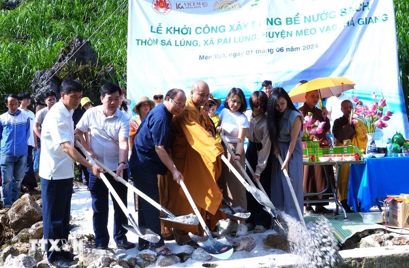 Hà Giang: Khởi công xây dựng bể nước sạch phục vụ bà con vùng cao