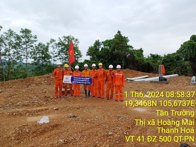 Công ty Điện lực Bình Định xuất quân hỗ trợ thi công xây dựng dự án Đường dây 500kV mạch 3 Quảng Trạch - Phố Nối