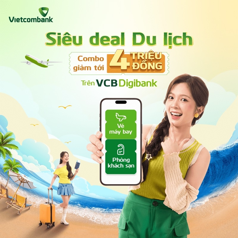 Combo ưu đãi Vé máy bay - Khách sạn trên VCB Digibank