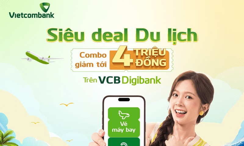 Combo ưu đãi Vé máy bay - Khách sạn trên VCB Digibank