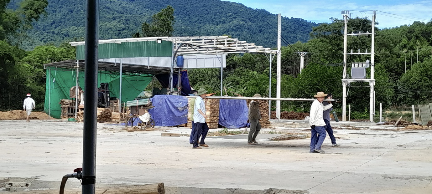 Cơ sở chế biến gỗ keo trái phép tại xã Hóa Quỳ đã tháo dỡ sau chỉ đạo của UBND tỉnh Thanh Hóa
