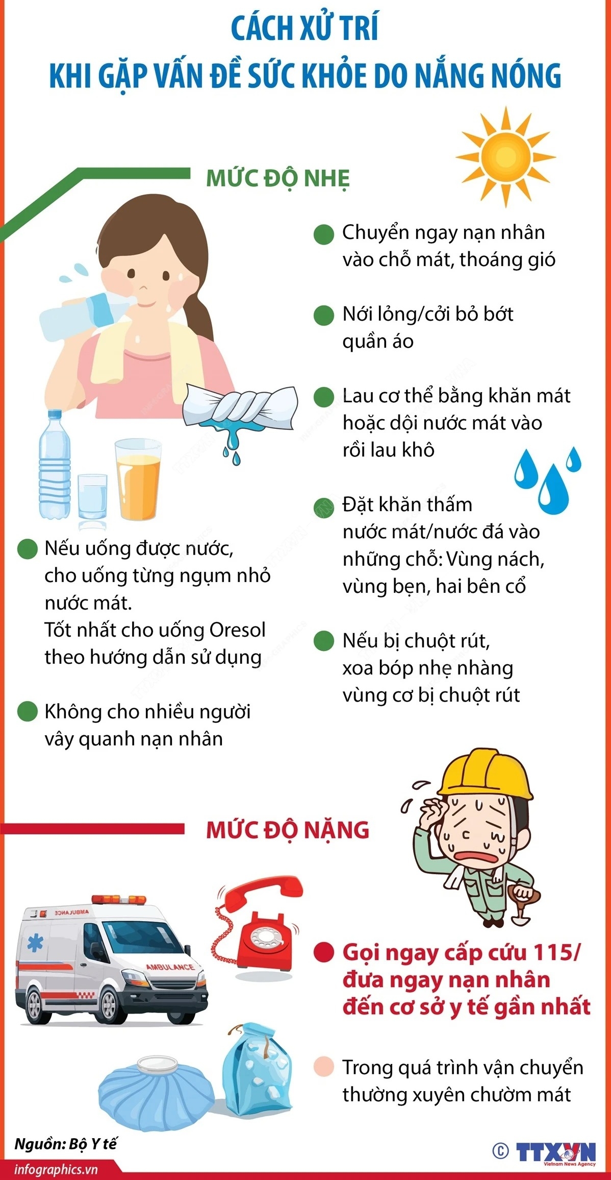 Hướng dẫn cách bảo vệ sức khỏe trong mùa nắng nóng