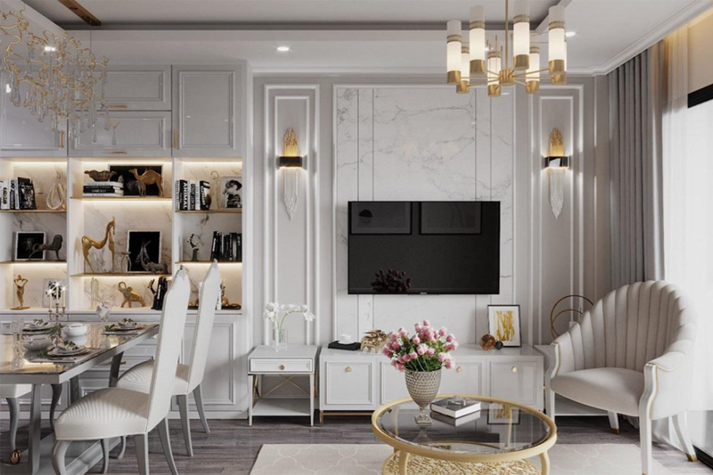 Top 100 mẫu thiết kế nội thất chung cư tân cổ điển đẹp sang trọng đẳng cấp