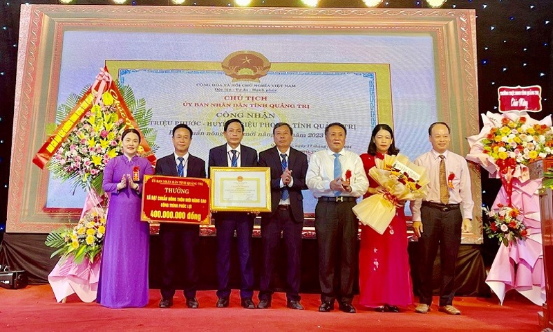 Triệu Phong (Quảng Trị): Công bố xã thứ 3 được công nhận đạt nông thôn mới nâng cao