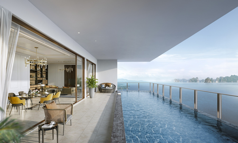 Sky Pool Villa: “Biệt thự trên không” mở ra tầm nhìn độc bản ôm trọn vịnh Hạ Long