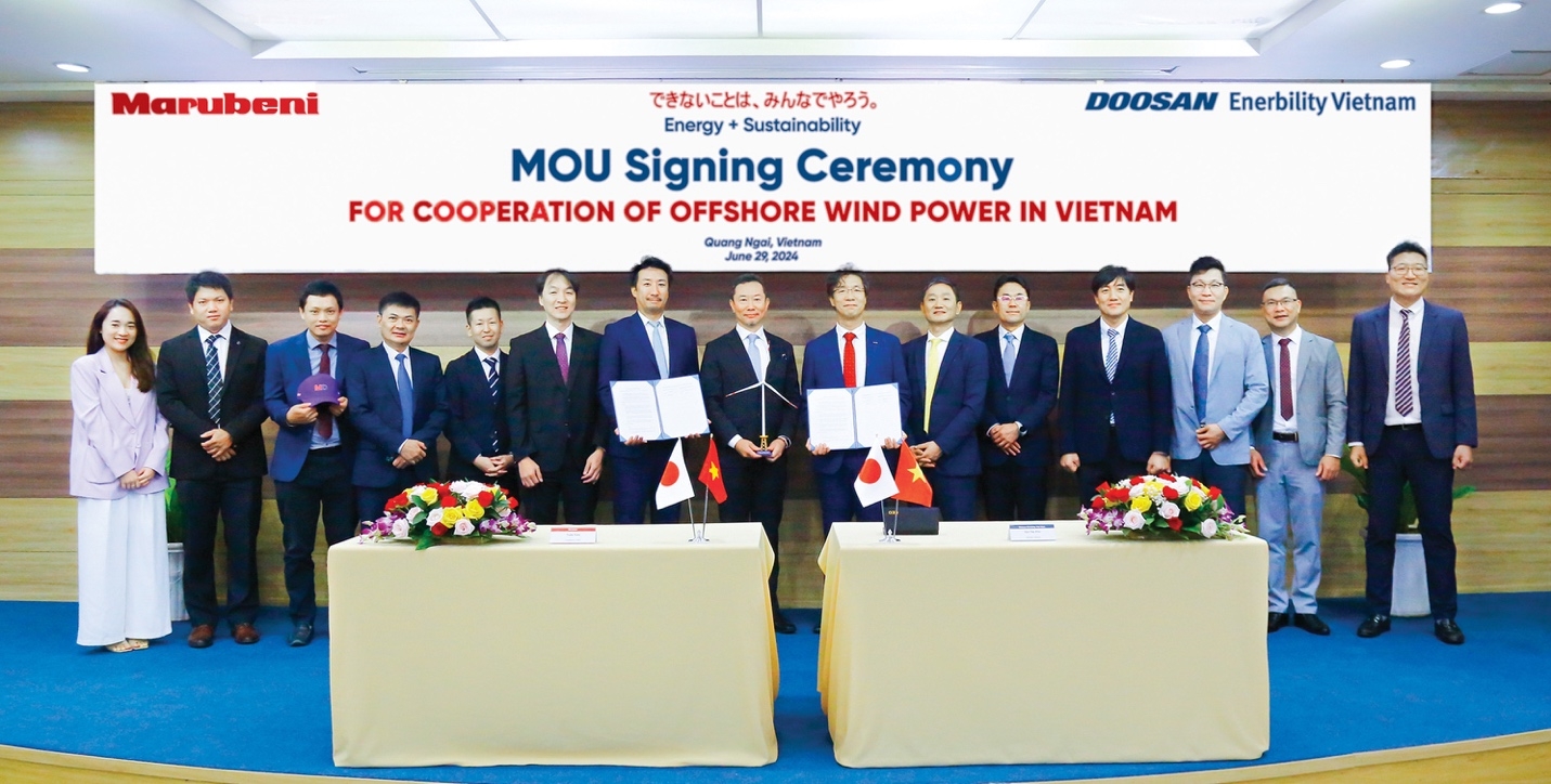 Doosan Vina hợp tác với doanh nghiệp Nhật Bản phát triển chuỗi cung ứng điện gió ngoài khơi Việt Nam