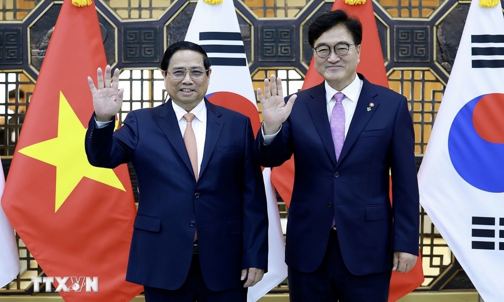 Thủ tướng Chính phủ Phạm Minh Chính hội kiến Chủ tịch Quốc hội Hàn Quốc