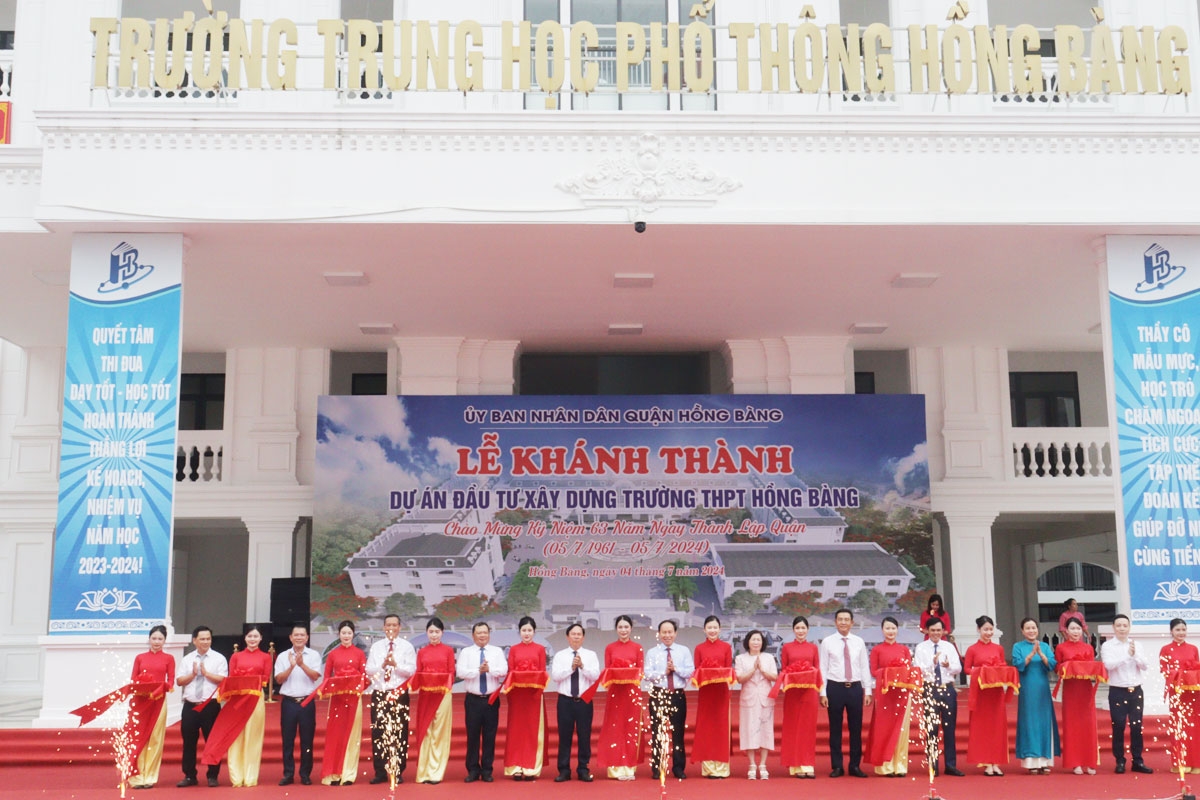 Hải Phòng: Khánh thành công trình trường THPT Hồng Bàng với mức đầu tư 150 tỷ đồng