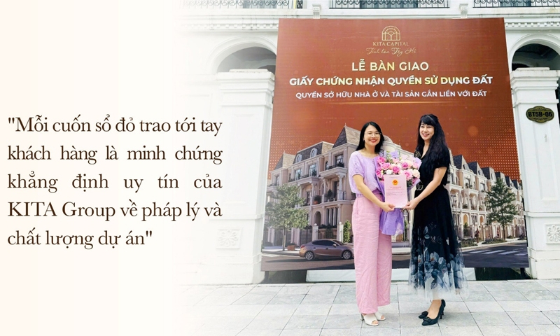 Chính thức giao giấy chứng nhận quyền sở hữu biệt thự Kita Captial