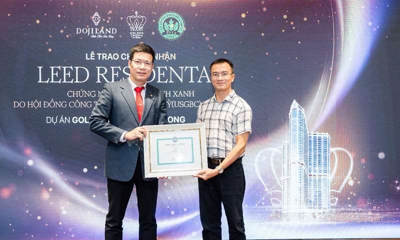 Golden Crown Hai Phong được cấp chứng nhận công trình xanh LEED Residential