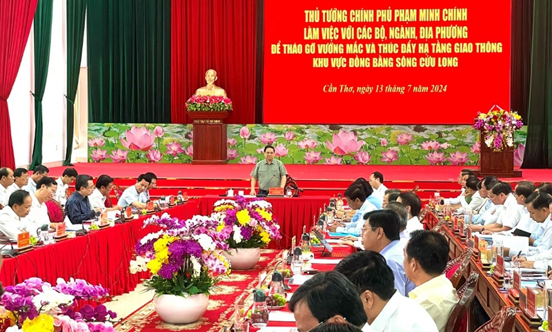 Thủ tướng Phạm Minh Chính chủ trì cuộc họp thúc đẩy hạ tầng giao thông tại Đồng bằng sông Cửu Long